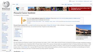 
                            7. Pinnacle Career Institute - Wikipedia