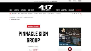 
                            10. Pinnacle Sign Group - 417 Magazine