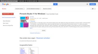 
                            12. Pinnacle Studio 11 for Windows: Visual QuickStart Guide