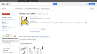 
                            12. Pinnacle Studio HD: Die große Filmwerkstatt - Google Books-Ergebnisseite