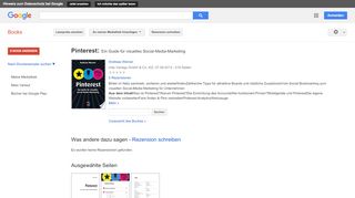
                            8. Pinterest: Ein Guide für visuelles Social-Media-Marketing - Google Books-Ergebnisseite