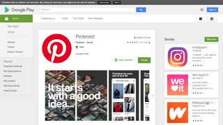 
                            4. Pinterest - jutaan inspirasi dan ide kreatif - Aplikasi di Google Play