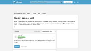 
                            7. Pinterest login geht nicht (Internet, Firefox, Acer) - Gutefrage