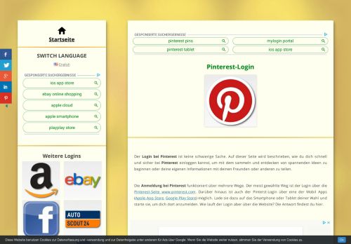 
                            6. Pinterest Login – Login Seite: Hier einfach anmelden... - x-login.de