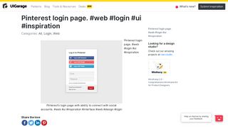 
                            8. Pinterest login page. #web #login #ui #inspiration - UI Garage