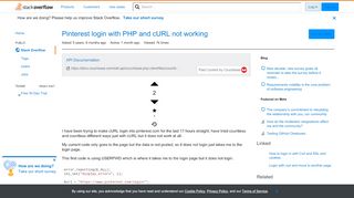 
                            8. Pinterest login with PHP and cURL not working - Stack Overflow