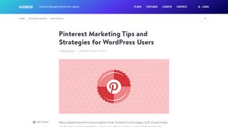 
                            11. Pinterest Marketing Tips and Strategies for WordPress Users (2018)