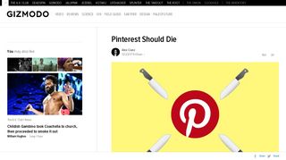 
                            11. Pinterest Should Die - Gizmodo