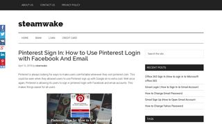 
                            7. Pinterest Sign In: How to Use Pinterest Login with Facebook And Email