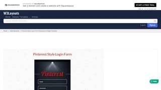 
                            8. Pinterest Style Login Form Responsive Widget Template by w3layouts