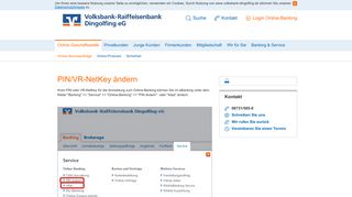 
                            8. PIN/VR-NetKey ändern - Volksbank-Raiffeisenbank Dingolfing eG