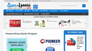 
                            10. Pioneer Bonus Bucks Program — Deals from SaveaLoonie!