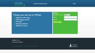 
                            3. PIP IDM - eHealth Saskatchewan