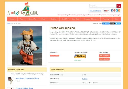 
                            12. Pirate Girl Jessica | A Mighty Girl