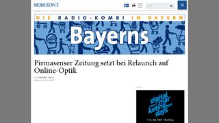 
                            13. Pirmasenser Zeitung setzt bei Relaunch auf Online-Optik - Horizont