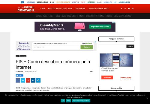 
                            6. PIS - Como descobrir o número pela internet – Rede Jornal Contábil ...