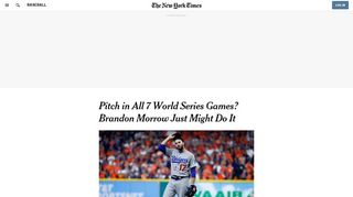 
                            11. Pitch in All 7 World Series Games? Brandon Morrow Just Might Do It ...