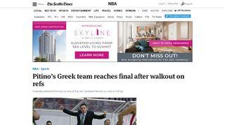 
                            10. Pitino's Greek team reaches final after walkout on refs | The Seattle ...
