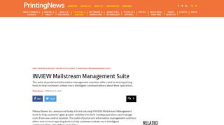 
                            8. Pitney Bowes INVIEW Mailstream Management Suite in Mailing ...