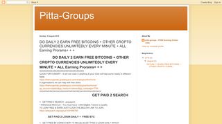 
                            12. Pitta-Groups: DO DAILY 2 EARN FREE BITCOINS + OTHER CROPTO ...