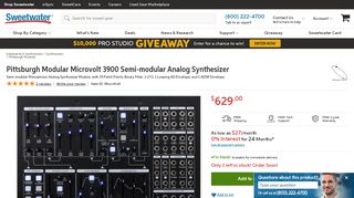 
                            11. Pittsburgh Modular Microvolt 3900 Semi-modular Analog Synthesizer ...