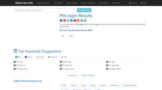 
                            8. Pitv login Results For Websites Listing - SiteLinks.Info