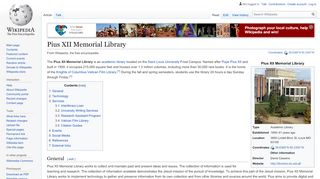 
                            10. Pius XII Memorial Library (Saint Louis University) - Wikipedia