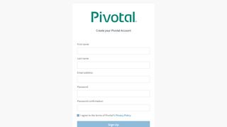 
                            2. Pivotal Account - Sign In