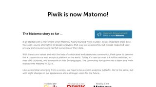 
                            6. Piwik is now Matomo! - Analytics Platform - Matomo