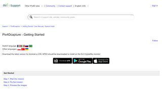 
                            12. Pix4Dcapture - Getting Started – Support