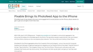 
                            12. Pixable Brings Its Photofeed App to the iPhone - PR Newswire