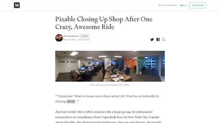 
                            1. Pixable Closing Up Shop After One Crazy, Awesome Ride - Medium