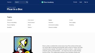 
                            8. Pixar in a Box | Partner content | Khan Academy
