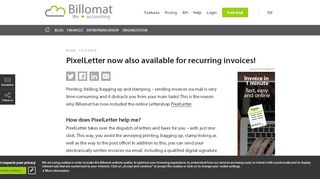 
                            8. PixelLetter now also available for recurring invoices! | Billomat