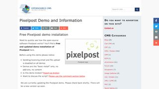 
                            3. Pixelpost Demo Site » Try Pixelpost without installing it