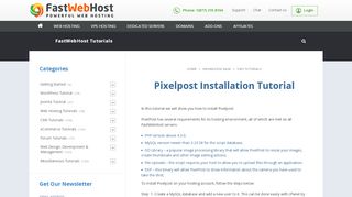 
                            5. Pixelpost Installation Tutorial - FastWebHost Tutorials