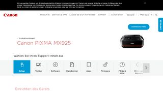 
                            1. PIXMA MX925 - Support – Laden Sie Treiber, Software und ... - Canon