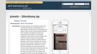
                            6. pixometer – Zählerablesung-App - App Entwickler Verzeichnis