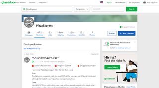 
                            9. PizzaExpress - DO NOT WORK THERE | Glassdoor.co.uk