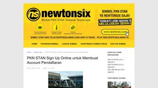 
                            9. PKN STAN Sign Up Online untuk Membuat Account Pendaftaran ...
