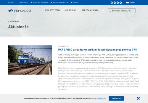 
                            5. PKP CARGO zarządza wszystkimi lokomotywami przy pomocy GPS ...