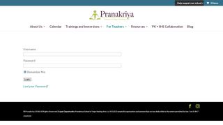 
                            12. PKTA Login - Pranakriya School of Yoga Healing Arts