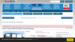 
                            11. PKW-Trailer MOETEFINDT Plane/Spriegel | Proventura Online-Auktion