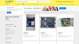 
                            1. Placa Mãe Notebook Login - Informática no Mercado Livre Brasil