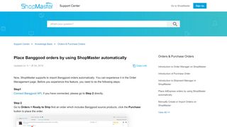 
                            10. Place Banggood orders by using ShopMaster automatically