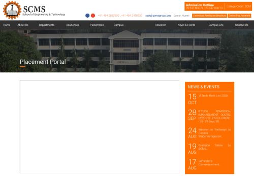 
                            4. Placement Portal - SCMS School of Engineering & Technology