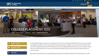 
                            11. Placement Testing - St. Petersburg College