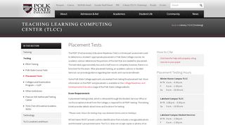 
                            7. Placement Tests | Polk State College