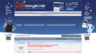 
                            13. Places to use your AMEX v3 - Lowyat Forum - Lowyat.NET