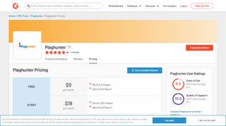 
                            8. Plaghunter Pricing 2019 | G2 Crowd